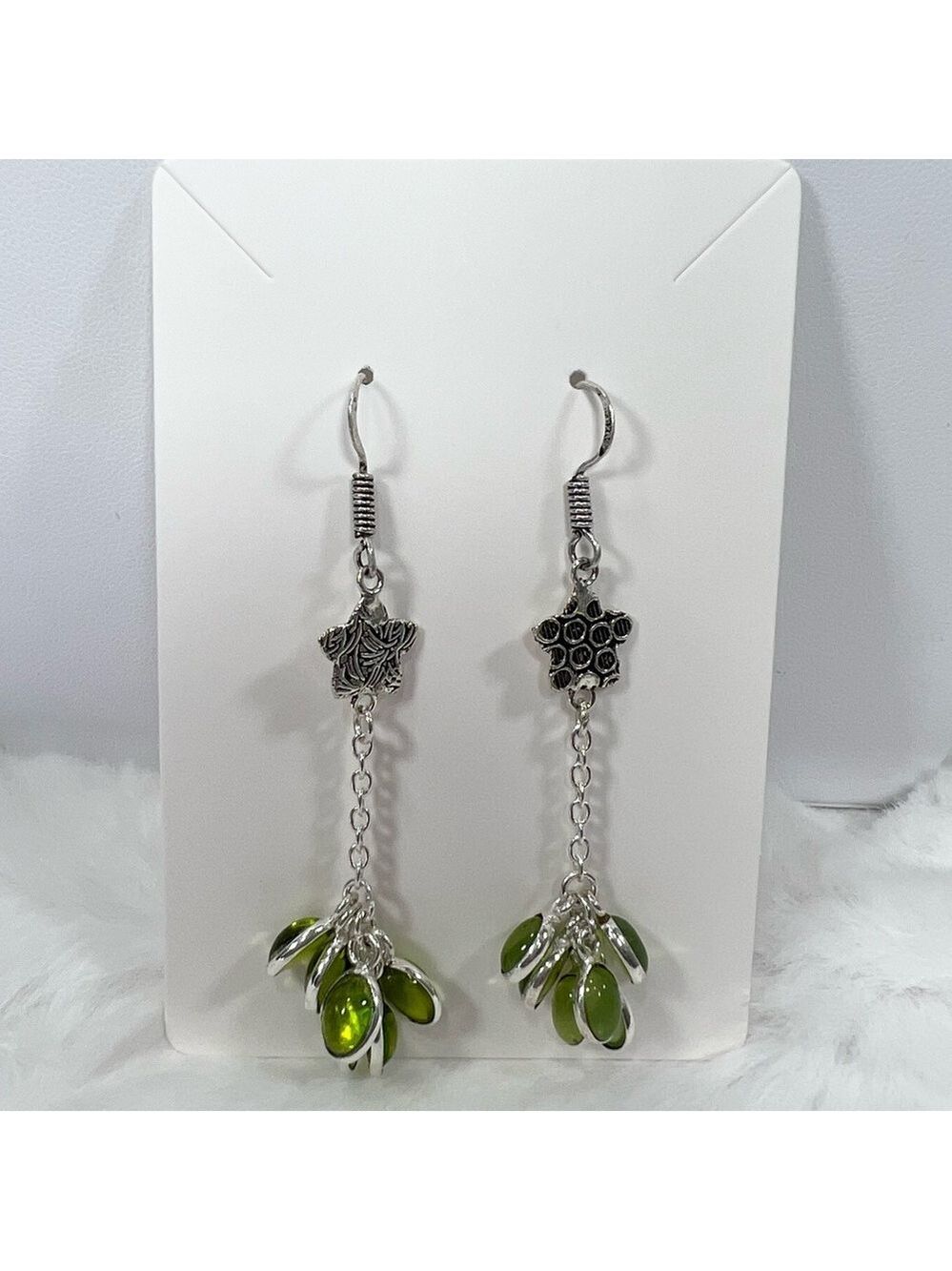 Peridot 925 Earrings (synthetic stones)